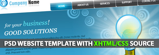 Free PSD Corporative Website Template With XHTML/CSS Source