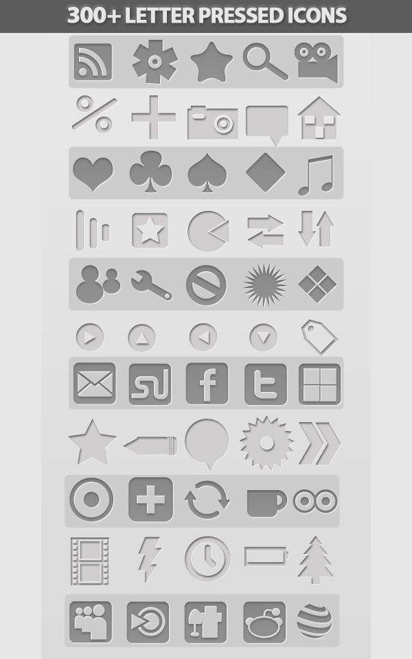 Free Letter Pressed Icons