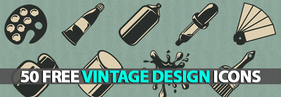 50 Free Vintage Design Icons