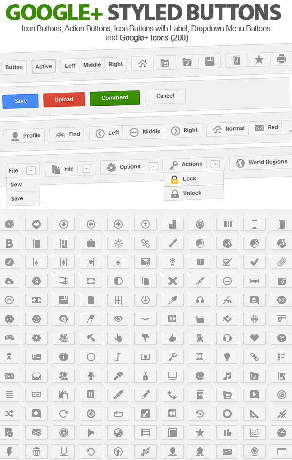 Google+ Styled UI Buttons