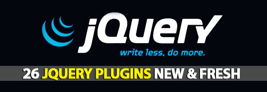 26 jQuery Plugins New & Fresh