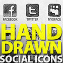 Post thumbnail of Freebie: Hand-Drawn Social Media Icons Set