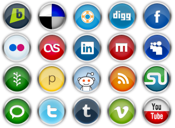 35+ Circular Social Media Icon Sets