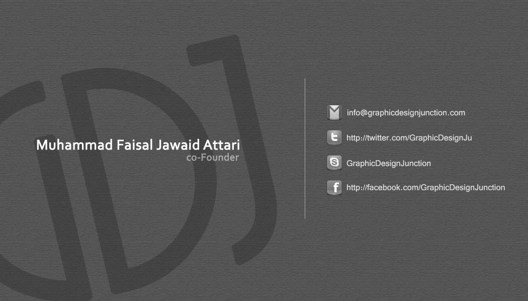 Business Card Front with Large Typography