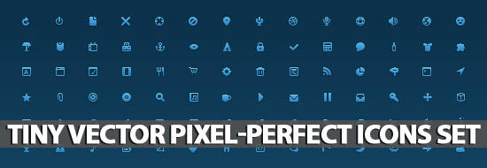 120+ Tiny Vector Pixel-Perfect Icons Set