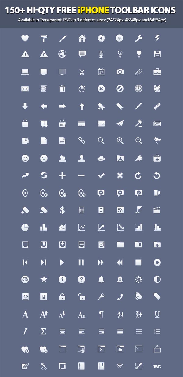 Free iPhone Toolbar Icons