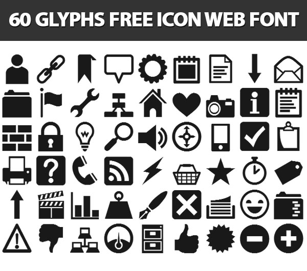 Glyphs Free Icon Web Font