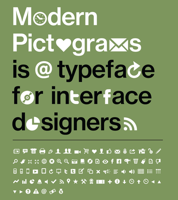 Modern Pictograms Typeface