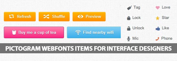 Pictogram WebFonts For Interface Design – 100+ items
