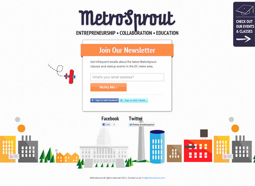 Metro Sprout Coming Soon Page Design