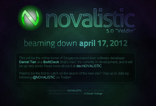 Novalistic Coming Soon Page Design