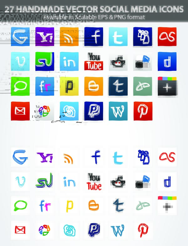 Vector Social Media Icon Set