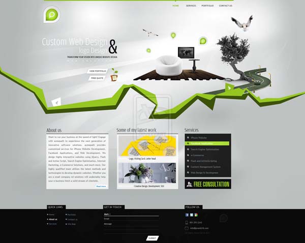 Portfolio Design web interface