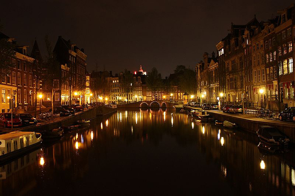 Amsterdam at night (The Netherlands)