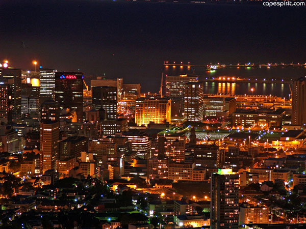 Cape town at night (South Africa)