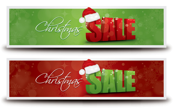 Christmas Sale Banner Vector Graphic