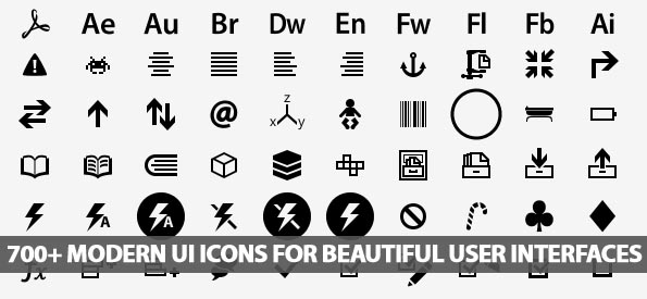 700+ Modern UI Icons For Beautiful User Interfaces