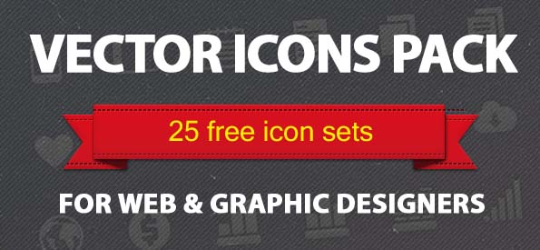 25 Free Vector Icons Pack For Web and Graphic Designers