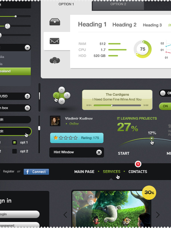 Free UI Kits For Web and Graphic Designers 9
