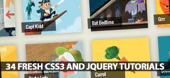 34 Fresh CSS3 and jQuery Tutorials