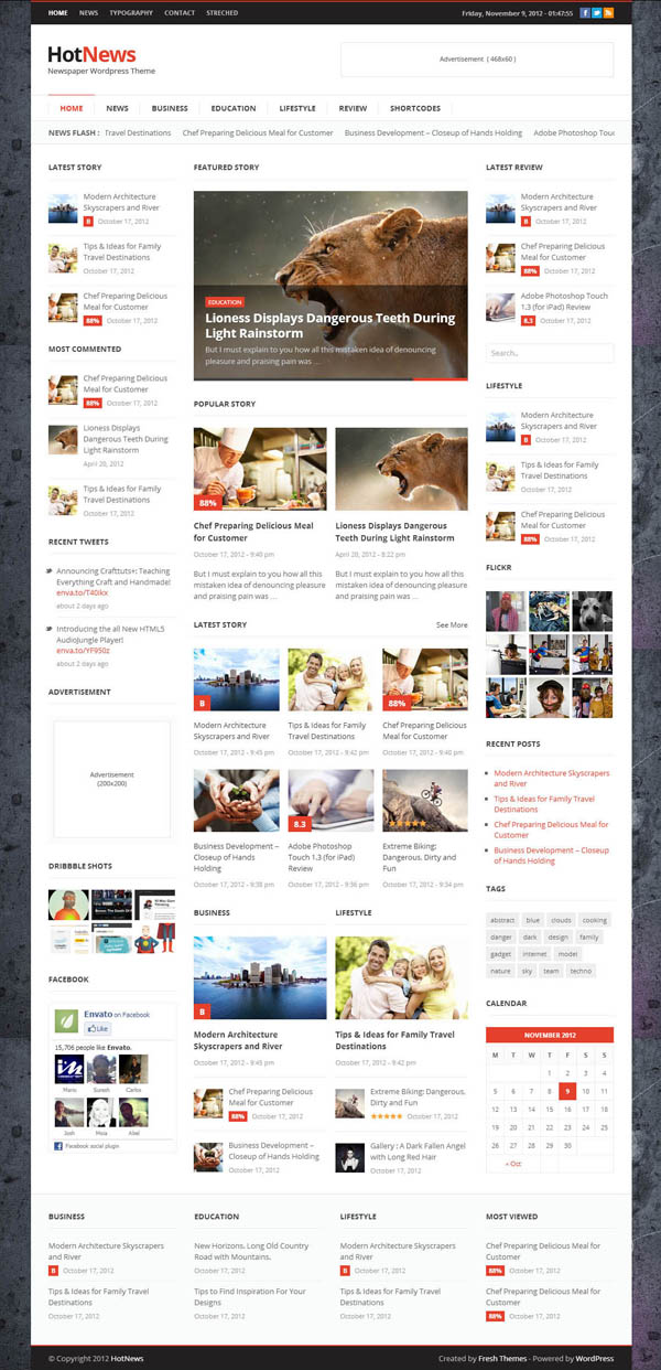Top Premium News and Magazine Responsive WordPress Themes - 1