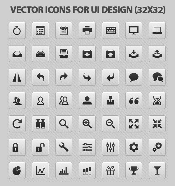 vector icons for-ui-design preview - 2