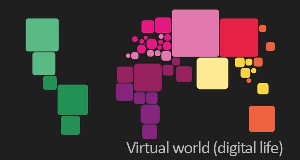 virtual world digital map