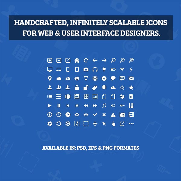 handcrafted icons for web and ui design