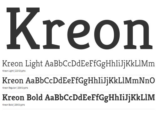 Kreon Free Fonts