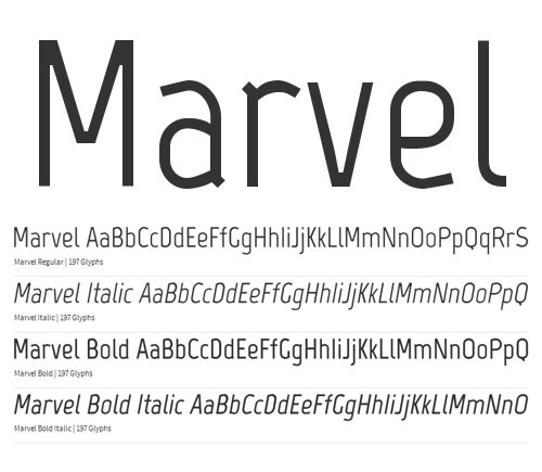 Marvel Free Fonts