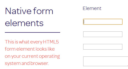 Native Form Elements: All Form Elements in One Place