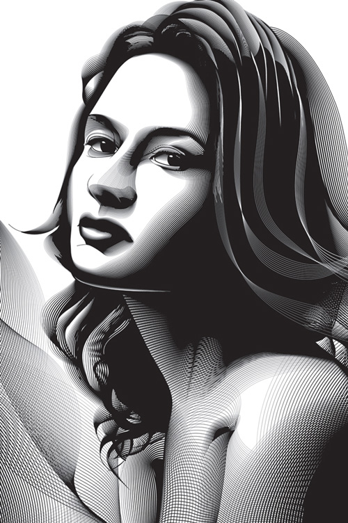 Using the Blend Tool to Create a Halftone Effect Portrait in Adobe Illustrator