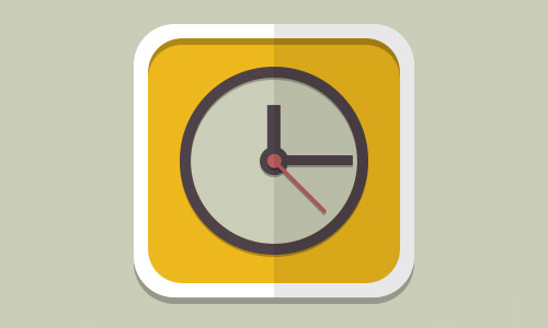 Flat Clock Icon