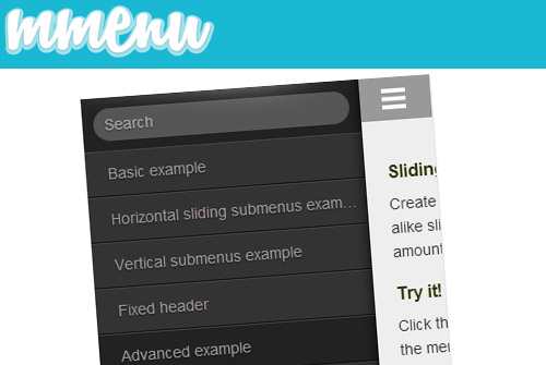 Mmenu: Sliding Menus for Web & Apps with jQuery