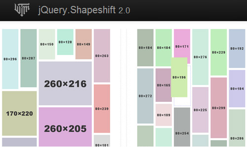 jQuery.Shapeshift: Pinterest-Like Dynamic Grids With Drag & Drops Features