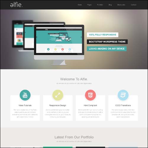 Alfie The Responsive Bootstrap WordPress Theme