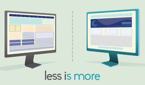 Less Cluttered Websites Less is More