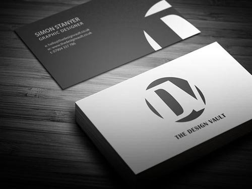 Black and White Business Cards Design