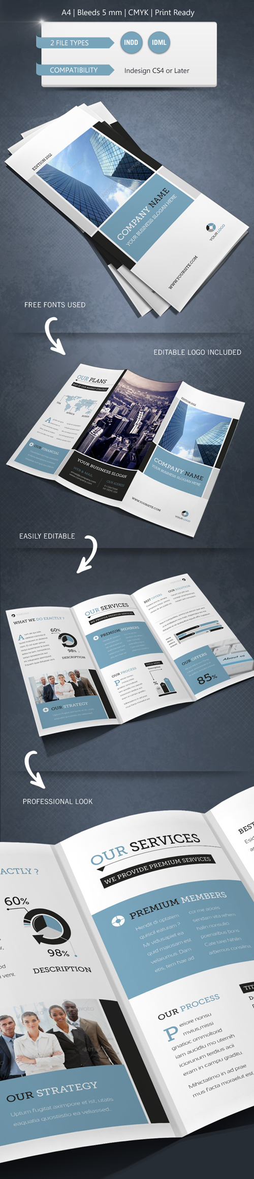 Modern Business Trifold Brochure