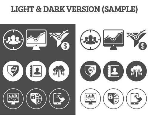 seo light and dark icons