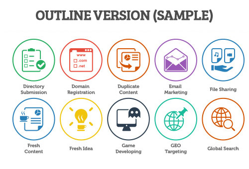 seo outline icons