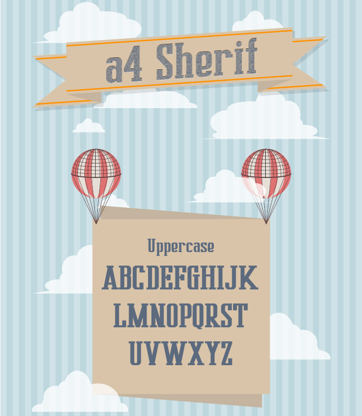 A4 Sherif free font