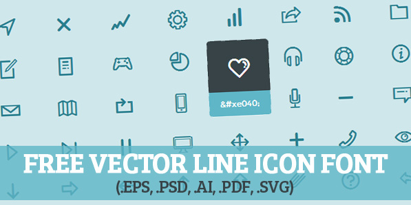 90+ Free Vector Line Icon Font (PSD, AI, Webfont)
