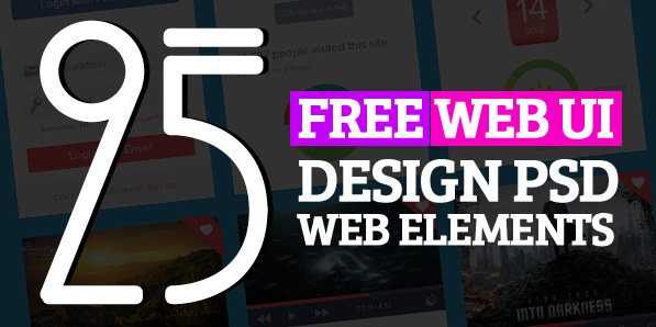 25 Free Web UI Design PSD Web Elements