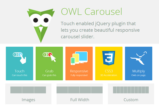 Owl Carousel: Touch-Enabled and Responsive Carousels jQuery Plugin