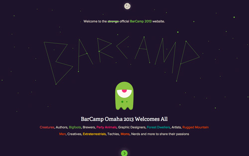 BarCamp 2013 One Page Website Design