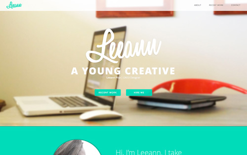 Leeann Pica One Page Website Design