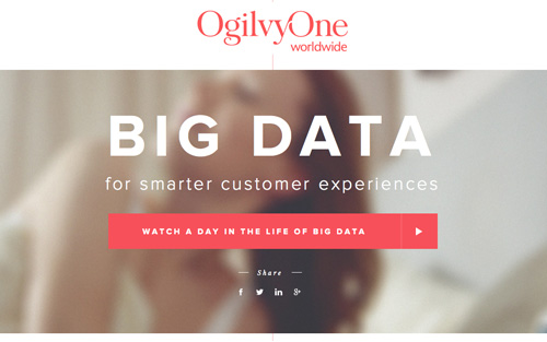 A day in Big Data One Page Website Design