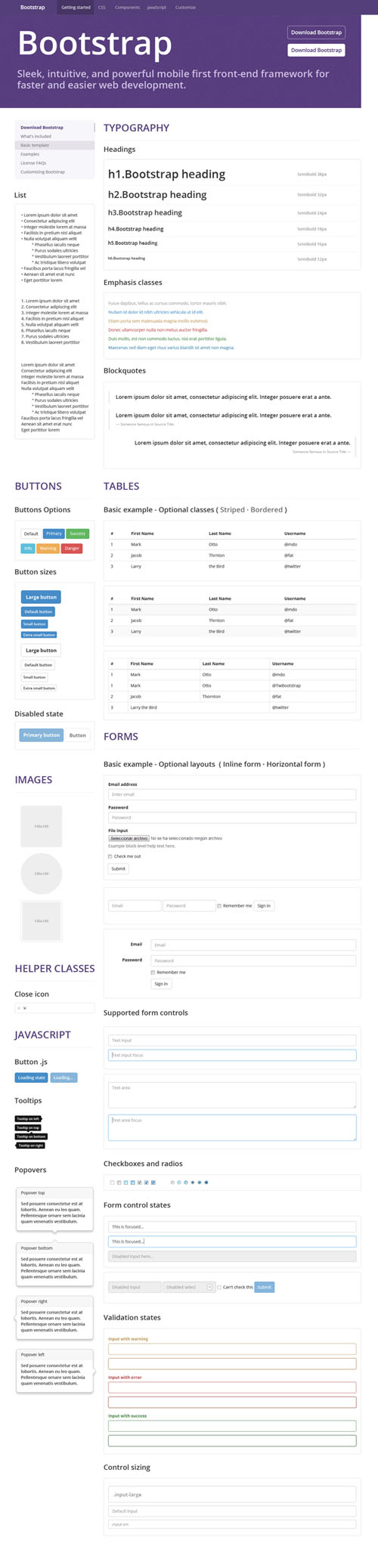 Bootstrap 3 PSD Free PSD File