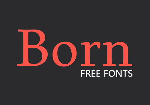 Born Typeface Free Font